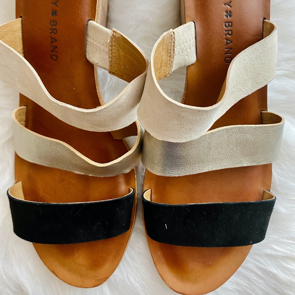 Lucky Brand Tri Color Sandals Size 8.5